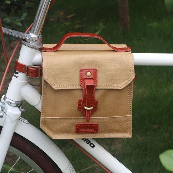 Tourbon vattentät Canvas cykling cykel korgar cykel ram väska liten